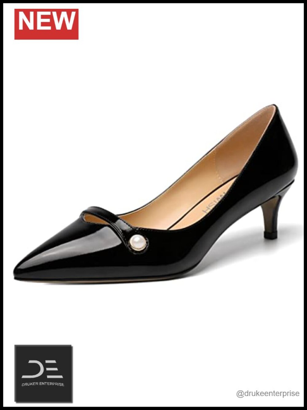 Women's Slip On Pointed Toe Kitten Low Heel Pumps Wedding Dress Shoes 2 Inch